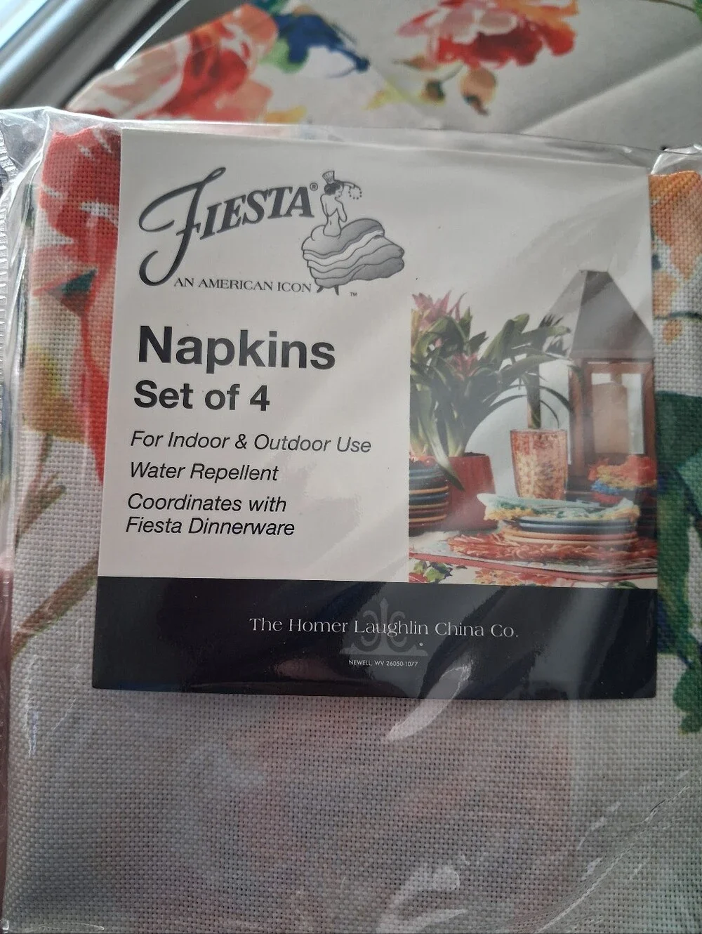 FIESTA floral Bouquet Fabric Napkins-set Of 4